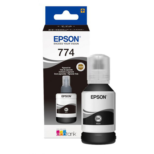 Epson 774 Black Ink Bottle – 140ML High Yield Ink for Epson M100, M105, M200, M205, L605, L655, L1455 Printers