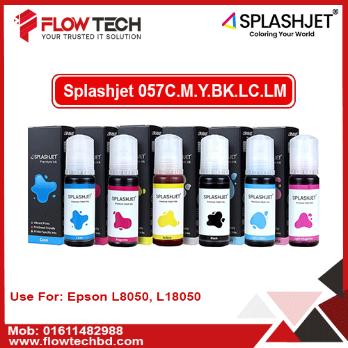 Splashjet DYE 057 Black Ink – Premium Dye-Based Refill Ink for Inkjet Printers